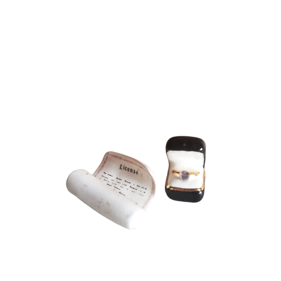 Vintage Arcadia Marriage salt and pepper shakers - Picture 2 of 4